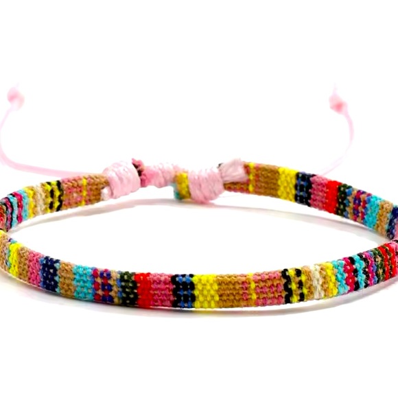 12 Colorful Woven Friendship Bracelets - Picture 2 of 5